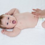 stomach massage of little baby