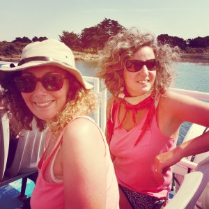 Aline et Julie lors d'une croisière sur le Golfe organisé par Bébé au Naturel